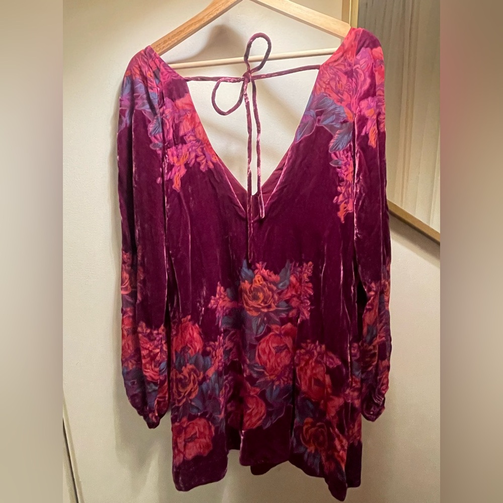 Free People velvet evening minidress